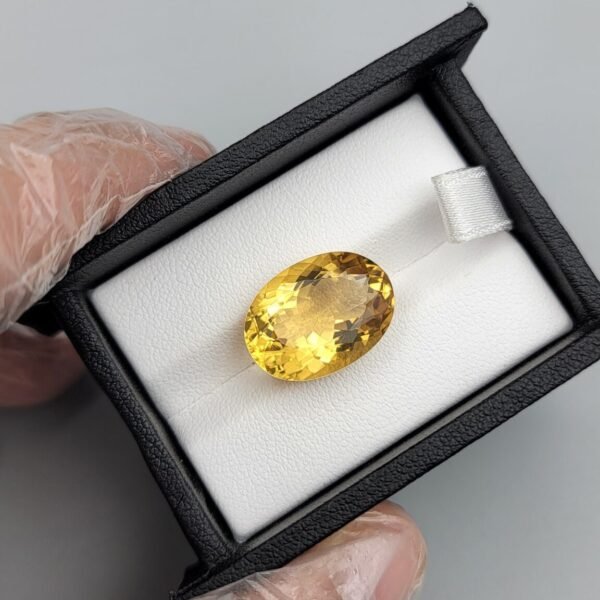 Natural Citrine Quartz 11.52 Carat - Brilliant Golden Yellow Gemstone from Brazil | Untreated