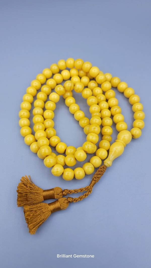 Vintage-Style Bakelite Faturan Catalin Amber 100 Beads Tasbih – Islamic Prayer Misbaha
