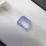 “Natural Sapphire 2.70 Carat – Light Blue – Emerald Step Cut – Transparent Corundum – GGI Certified Gemstone”