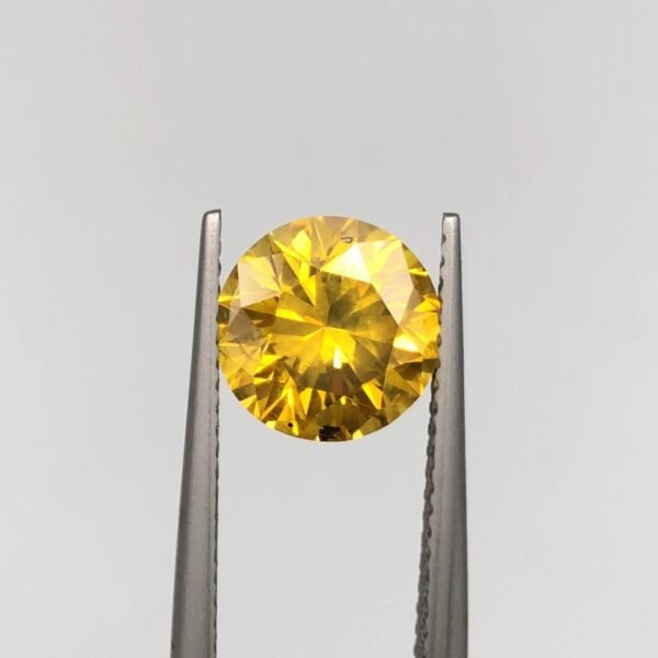 Natural Yellow Diamond – 2.38 Carat – Round Brilliant Cut – Radiant Golden Sparkle – Collector’s Gem