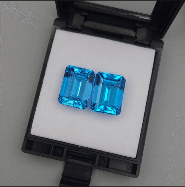 Natural Swiss Blue Topaz – 60.45 Carat Emerald Cut | Untreated Gemstone | Statement Collector’s Gem for Fine Jewelry