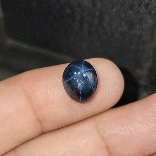 Natural Star Blue Sapphire (Sitarah Neelam) – 8.55 Carat | Rare 6-Ray Asterism | Africa Origin