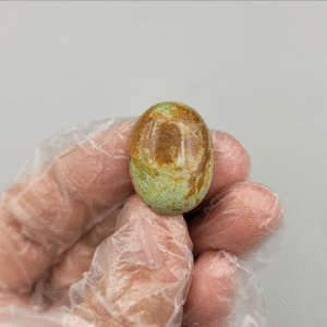 Natural Green Turquoise (Hussaini Feroza) – 26.85 Carat – Oval Cut – Original Healing Gemstone
