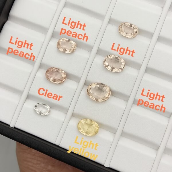 Natural Katlang Topaz – 7-Piece Gemstone Collection | 22.12 Carats of Radiant Peach & Yellow