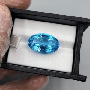 Natural Sky Blue Topaz Gemstone - Oval Shape, 26.67 Carat