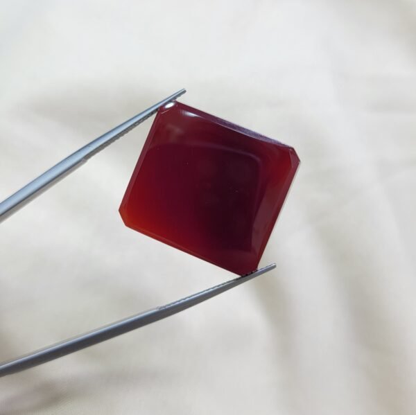 Natural Carnelian Agate from Yemen - 37.80 Carat, Square Shape