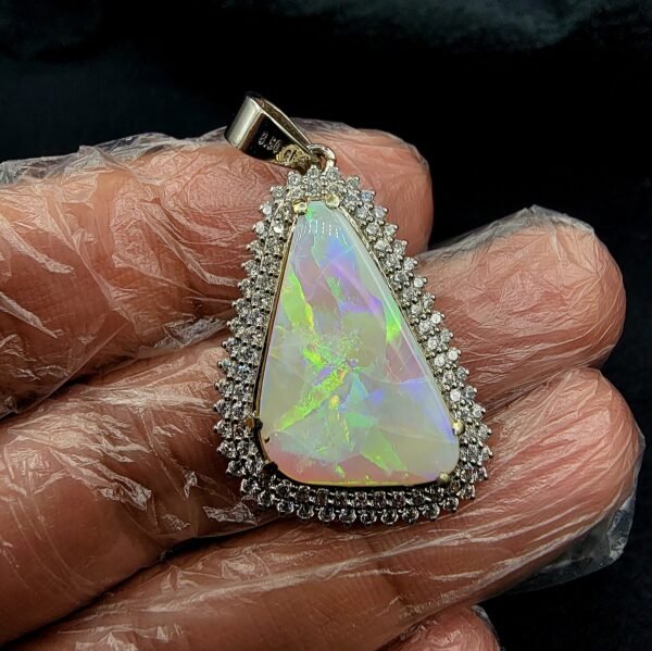 Natural Opal - 8.50 Carat - Australia Origin, Necklace Sterling Silver Made