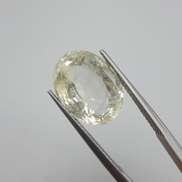 Natural Yellow Sapphire (Pukhraj) Gemstone - 12.97 Carat - Srilanka (Ceylon) Origin – GGI Certified