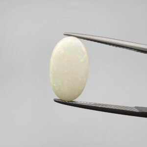 Natural Australian Opal – 3.18 Carats – Oval Cabochon Gemstone with Play-of-Color