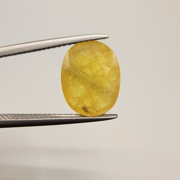 Natural Yellow Sapphire – 4.91 Carat | African Origin Gemstone