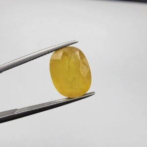 Natural Yellow Sapphire – 7.01 Carat | African Origin Gemstone