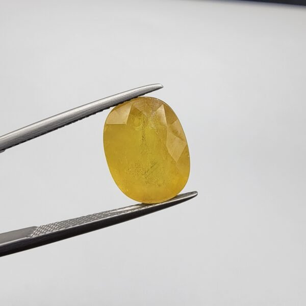 Natural Yellow Sapphire – 7.01 Carat | African Origin Gemstone