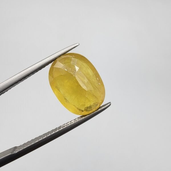 Natural Yellow Sapphire – 7.01 Carat | African Origin Gemstone