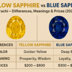 Yellow Sapphire vs Blue Sapphire in Karachi – Differences, Meanings & Prices (2025 Guide)