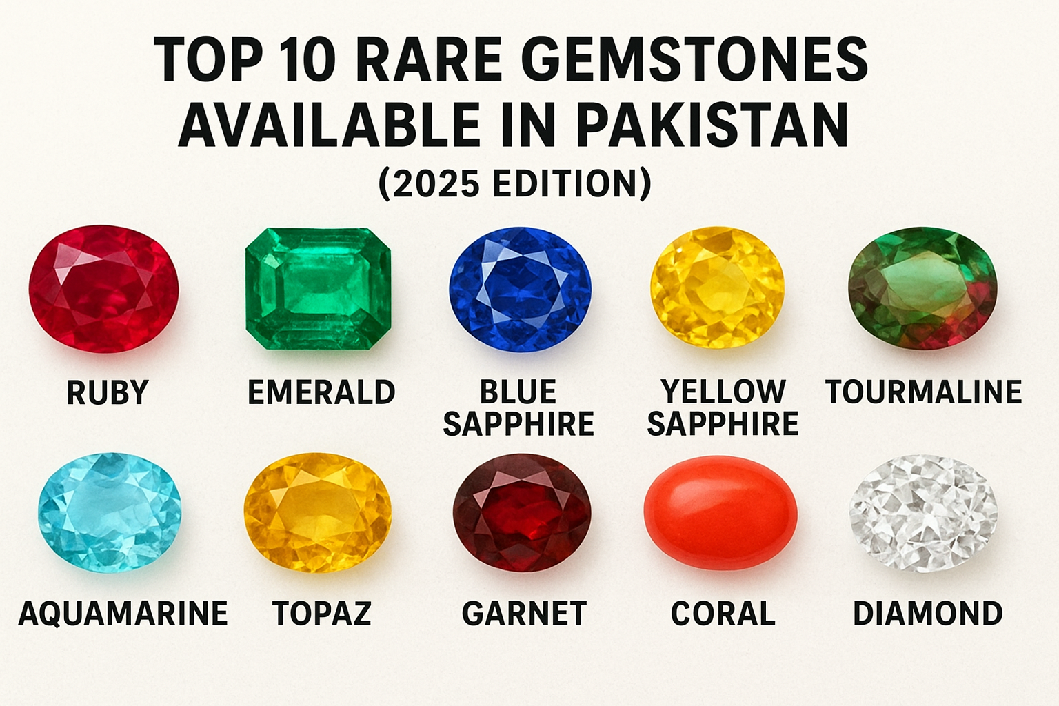 Top 10 Rare Gemstones Available in Pakistan (2025 Edition)