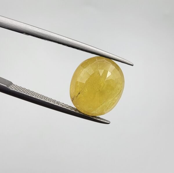 Natural Yellow Sapphire (Pukhraj) – 7.04 Carat | African Origin Gemstone