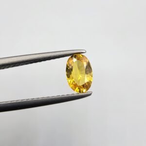 Natural Yellow Sapphire (Pukhraj) – 0.67 Carat – Origin Madagascar – Oval Cut Gemstone