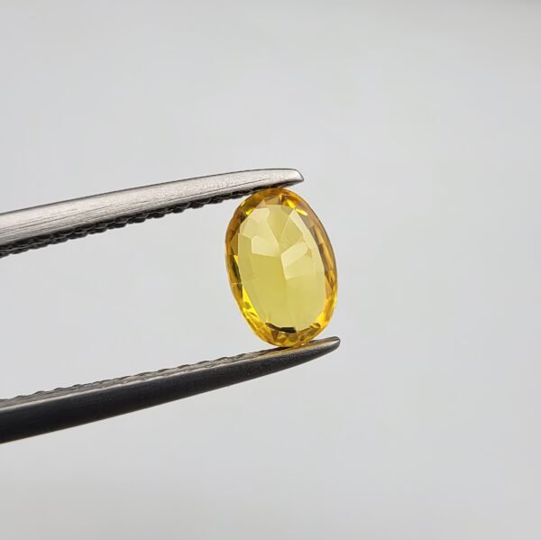 Natural Yellow Sapphire (Pukhraj) – 0.67 Carat – Origin Madagascar – Oval Cut Gemstone