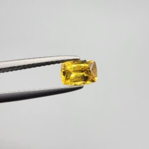 Natural Yellow Sapphire (Pukhraj) – 0.61 Carat – Origin Madagascar – Cushion Cut Gemstone