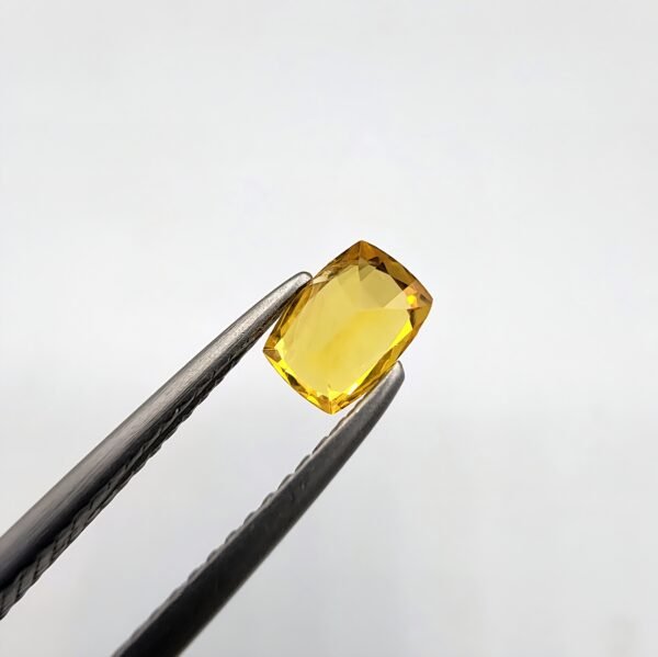 Natural Yellow Sapphire (Pukhraj) – 0.61 Carat – Origin Madagascar – Cushion Cut Gemstone