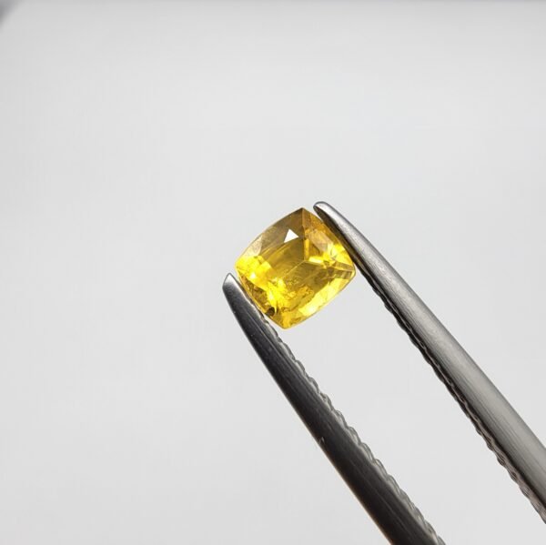 Natural Yellow Sapphire (Pukhraj) – 0.31 Carat – Origin Madagascar – Cushion Cut Gemstone