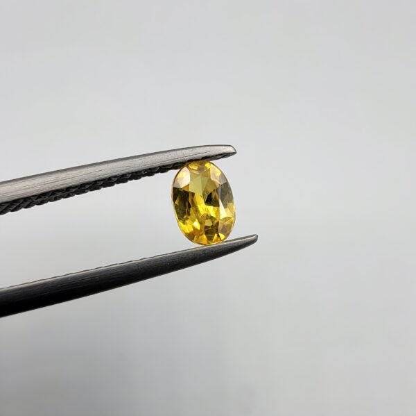 Natural Yellow Sapphire (Pukhraj) – 0.36 Carat – Origin Madagascar – Oval Cut Gemstone