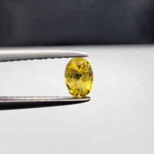Natural Yellow Sapphire (Pukhraj) – 0.36 Carat – Origin Madagascar – Oval Cut Gemstone