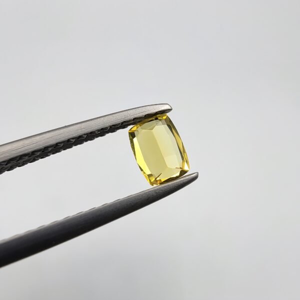 Natural Yellow Sapphire (Pukhraj) – 0.42 Carat – Origin Madagascar – Cushion Cut Gemstone