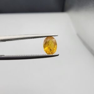 Natural Yellow Sapphire (Pukhraj) – 0.94 Carat – Origin Madagascar – Oval Cut Gemstone