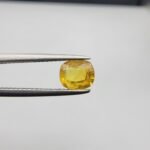 Natural Yellow Sapphire (Pukhraj) – 0.91 Carat – Origin Madagascar – Cushion Cut Gemstone