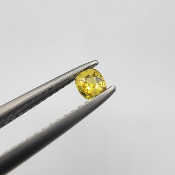 Natural Yellow Sapphire (Pukhraj) – 0.17 Carat – Origin Madagascar – Cushion Cut Gemstone