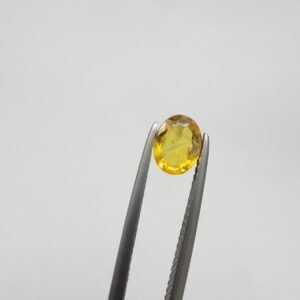 Natural Yellow Sapphire (Pukhraj) – 0.71 Carat – Origin Madagascar – Oval Cut Gemstone