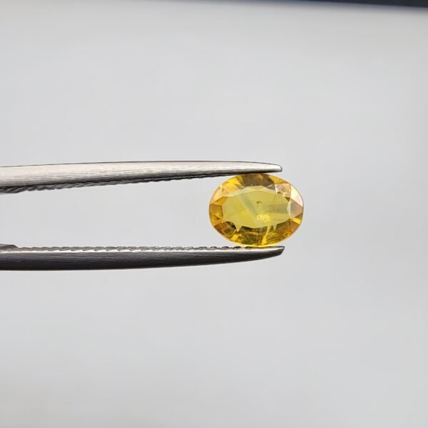Natural Yellow Sapphire (Pukhraj) – 0.71 Carat – Origin Madagascar – Oval Cut Gemstone