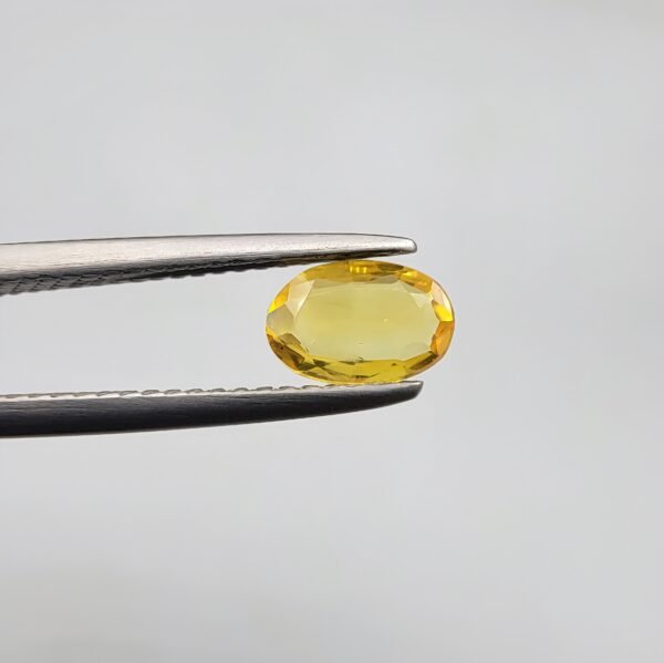 Natural Yellow Sapphire (Pukhraj) – 0.50 Carat – Origin Madagascar – Cushion Cut Gemstone