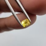Natural Yellow Sapphire (Pukhraj) – 0.35 Carat – Origin Madagascar – Cushion Cut Gemstone