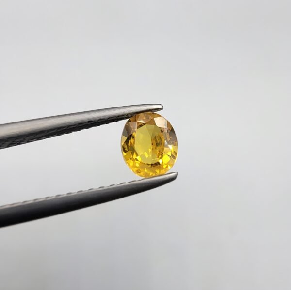 Natural Yellow Sapphire (Pukhraj) – 0.67 Carat – Origin Madagascar – Oval Cut Gemstone