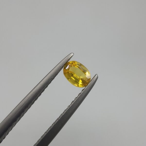 Natural Yellow Sapphire (Pukhraj) – 0.34 Carat – Origin Madagascar – Oval Cut Gemstone
