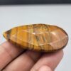 Natural Tiger Eye Gemstone – 35.44 Grams – Pear Shape – Golden Brown with Chatoyancy – Untreated Necklace Piece