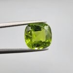 Natural Peridot – 6.47 Carat – Kohistan Valley (Pakistan) – Square Curved Cut Gemstone with Beautiful Natural Inclusions