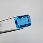 Natural Swiss Blue Topaz – 17.28 Carat – Rectangular Cut – 100% Clean & Inclusion-Free Gemstone