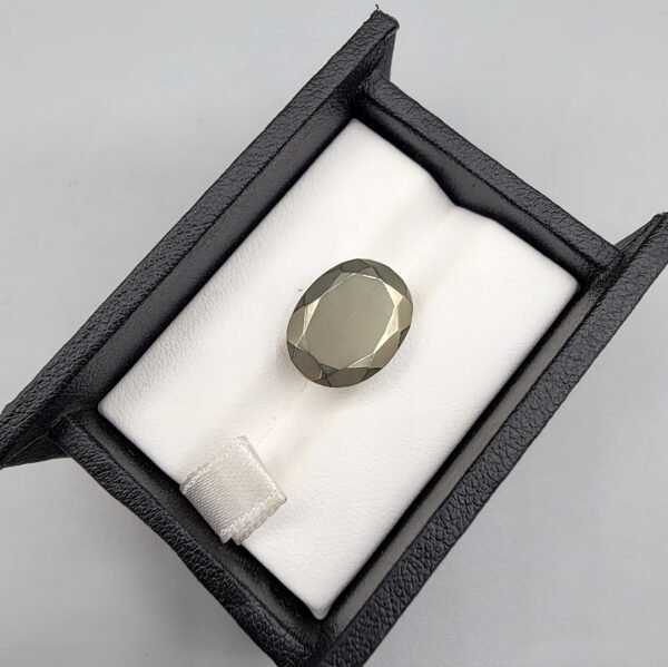 Natural Pyrite – 16.34 Carat – Faceted Oval Shape – Collector’s Metallic Gemstone