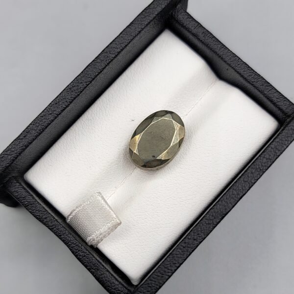 Natural Pyrite – 13.38 Carat – Faceted Oval Shape – Collector’s Metallic Gemstone