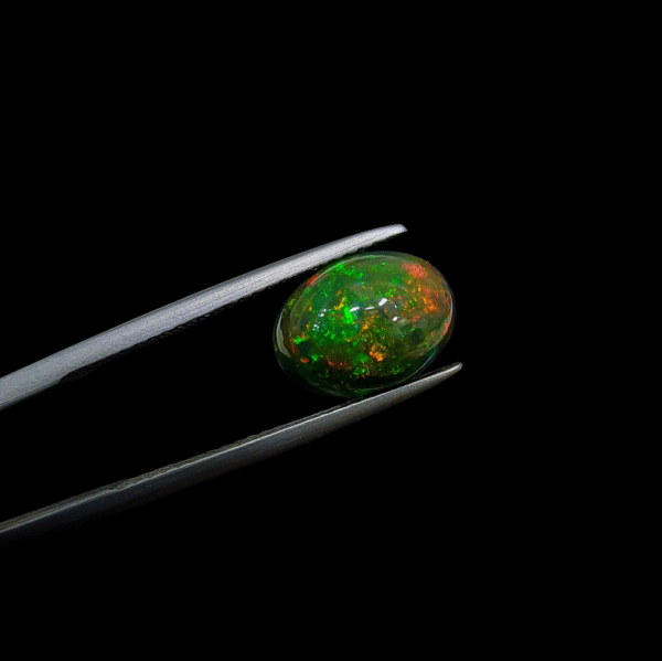 Natural Black Opal – 2.01 Carat – Ethiopia – Intense Red, Yellow & Green Fire – Premium Collector Quality