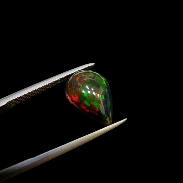 Natural Ethiopian Opal – 3.13 Carat – Pear Cut – Premium Multi-Color Fire Gemstone