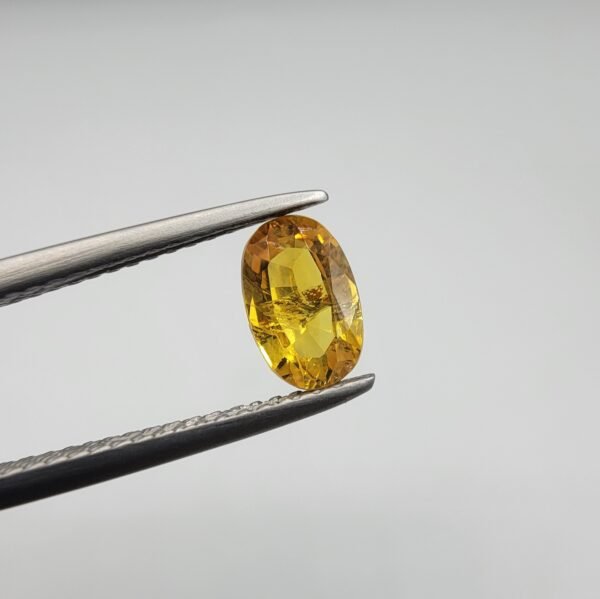 Natural Yellow Sapphire (Pukhraj) – Weight 0.77 Carat – Madagascar Origin Gemstone
