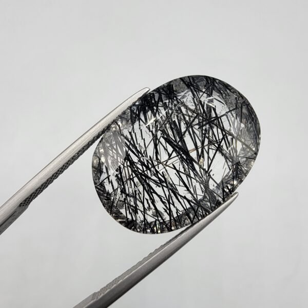 Natural Rutilated Quartz (Moh-e-Najaf) – 21.87 Carat – Iraq (Najaf) Origin – Oval Cut Gemstone