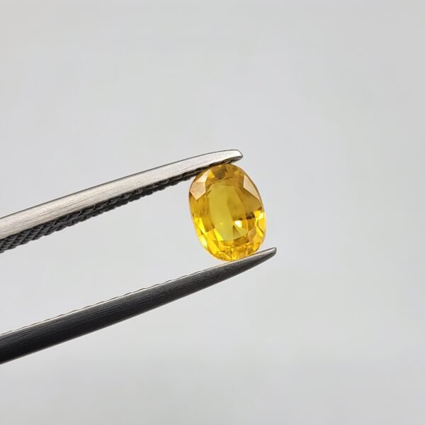 Natural Yellow Sapphire (Pukhraj) – Weight 0.64 Carat – Madagascar Origin Gemstone