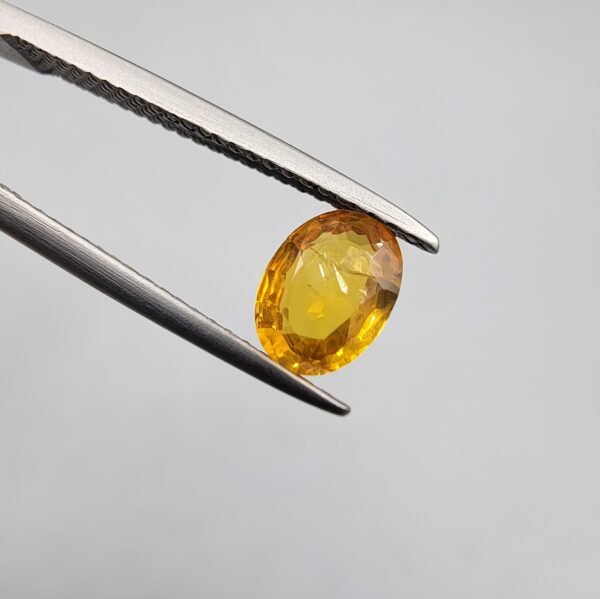 Natural Yellow Sapphire (Pukhraj) – Weight 0.75 Carat – Madagascar Origin Gemstone