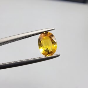 Natural Yellow Sapphire (Pukhraj) – Weight 0.83 Carat – Madagascar Origin Gemstone