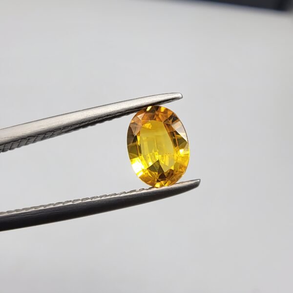 Natural Yellow Sapphire (Pukhraj) – Weight 0.83 Carat – Madagascar Origin Gemstone